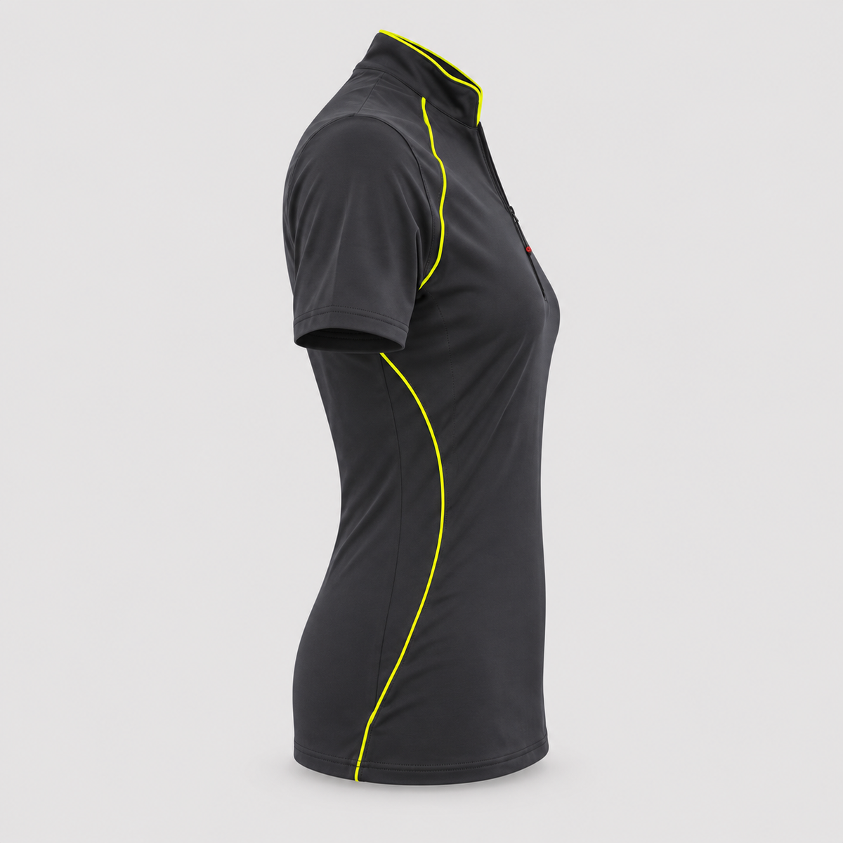Polo Tecnica BLITZ manica corta poliammide/elastan Nero/Giallo Fluo