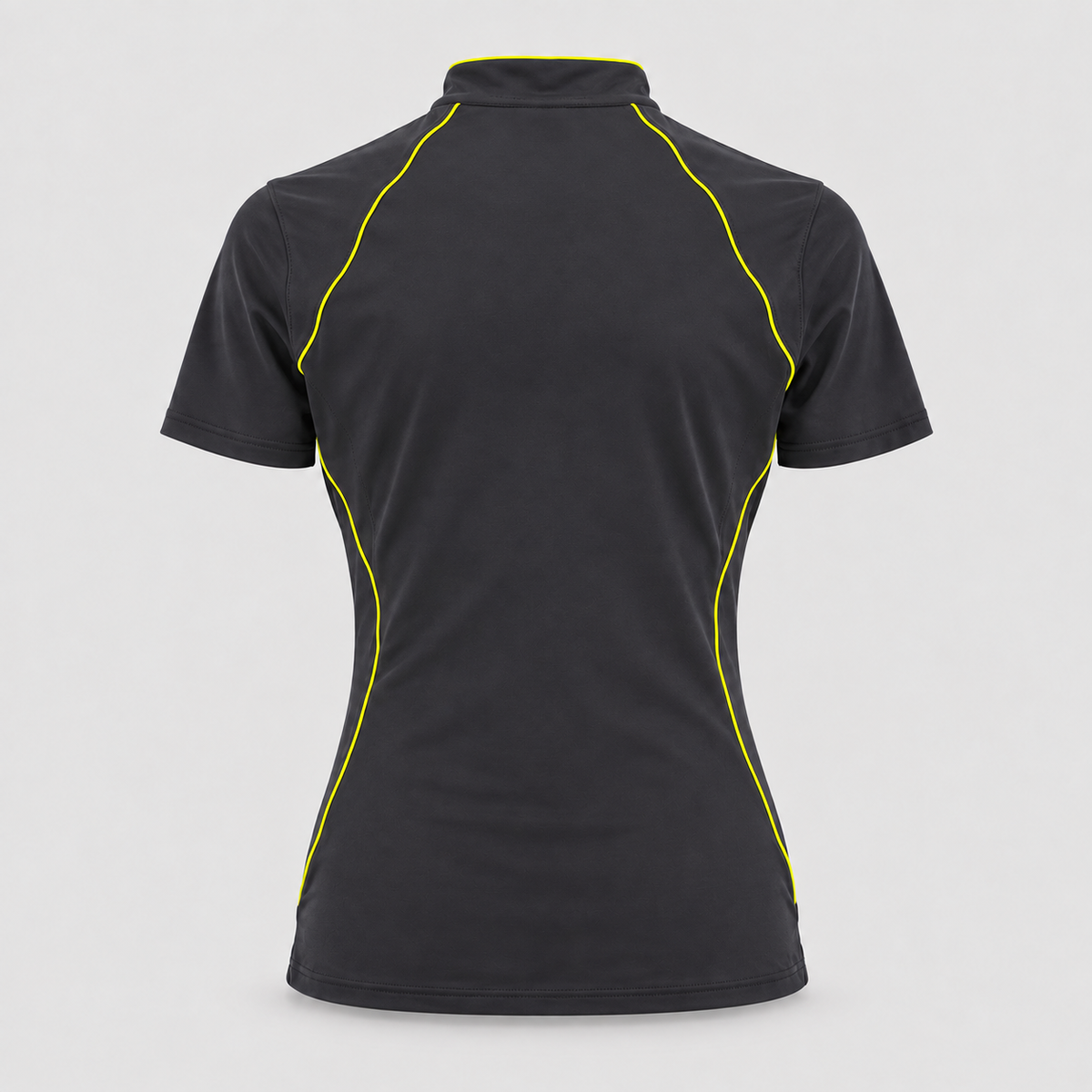 Polo Tecnica BLITZ manica corta poliammide/elastan Nero/Giallo Fluo