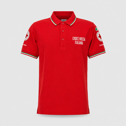 Polo CRI CROCE ROSSA tricolore Manica Corta Rosso/Tricolore