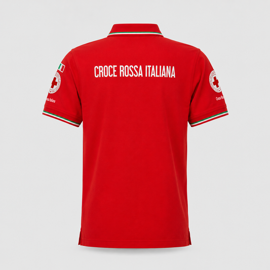 Polo CRI CROCE ROSSA tricolore Manica Corta Rosso/Tricolore