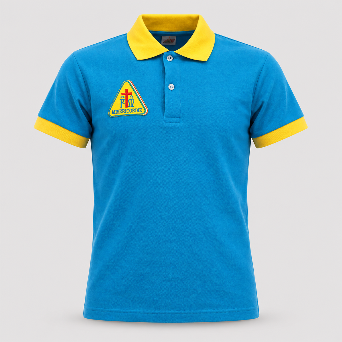 Polo MISERICORDIE MORE Manica Corta Ciano