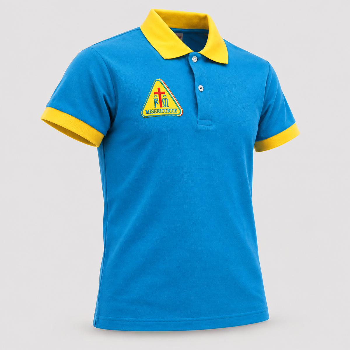 Polo MISERICORDIE MORE Manica Corta Ciano