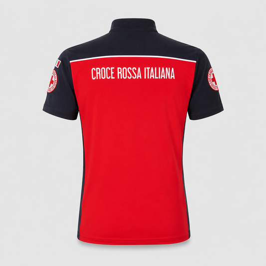 Maglia tecnica SKIN Poliammide/Elastan Nero/Rosso