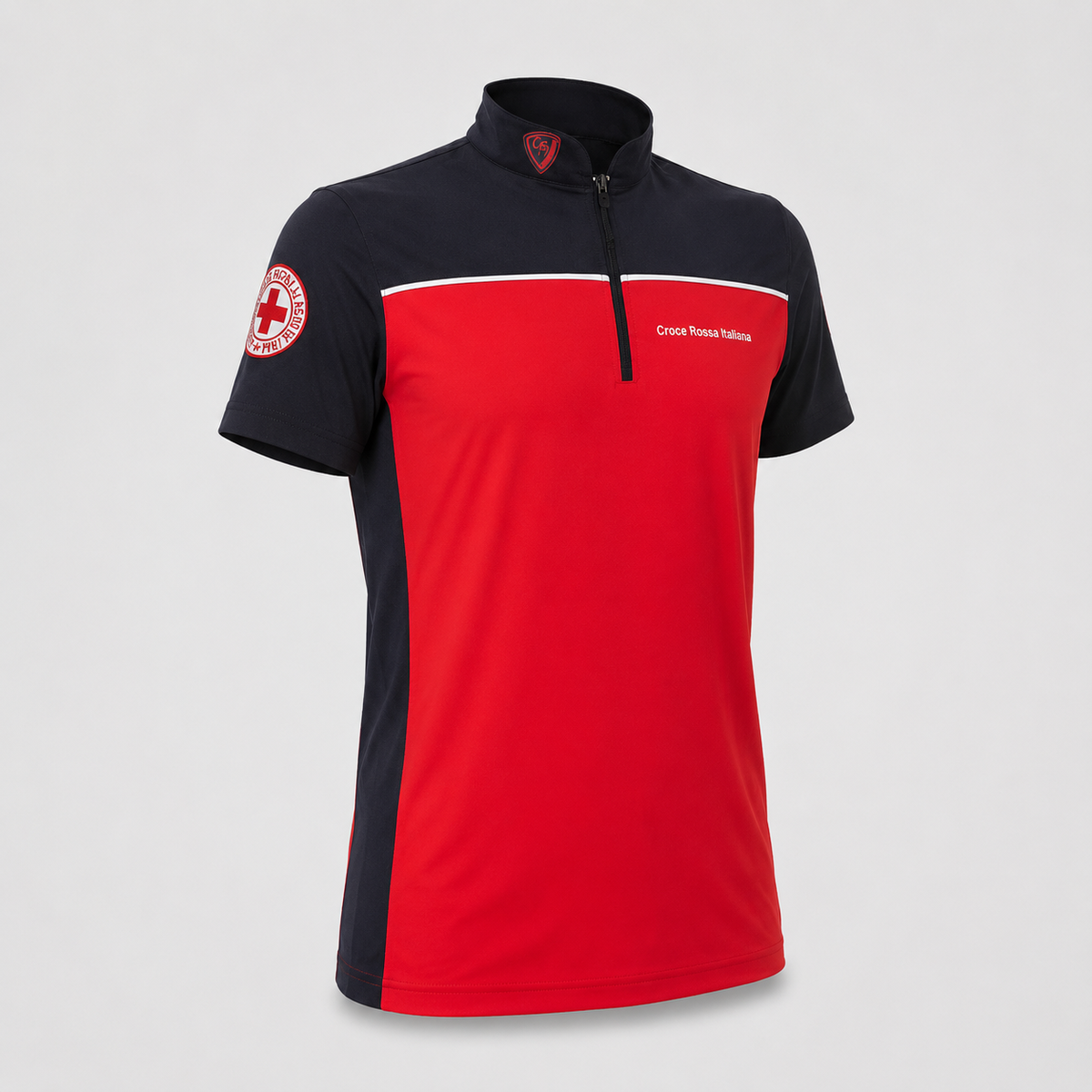 Maglia tecnica SKIN Poliammide/Elastan Nero/Rosso