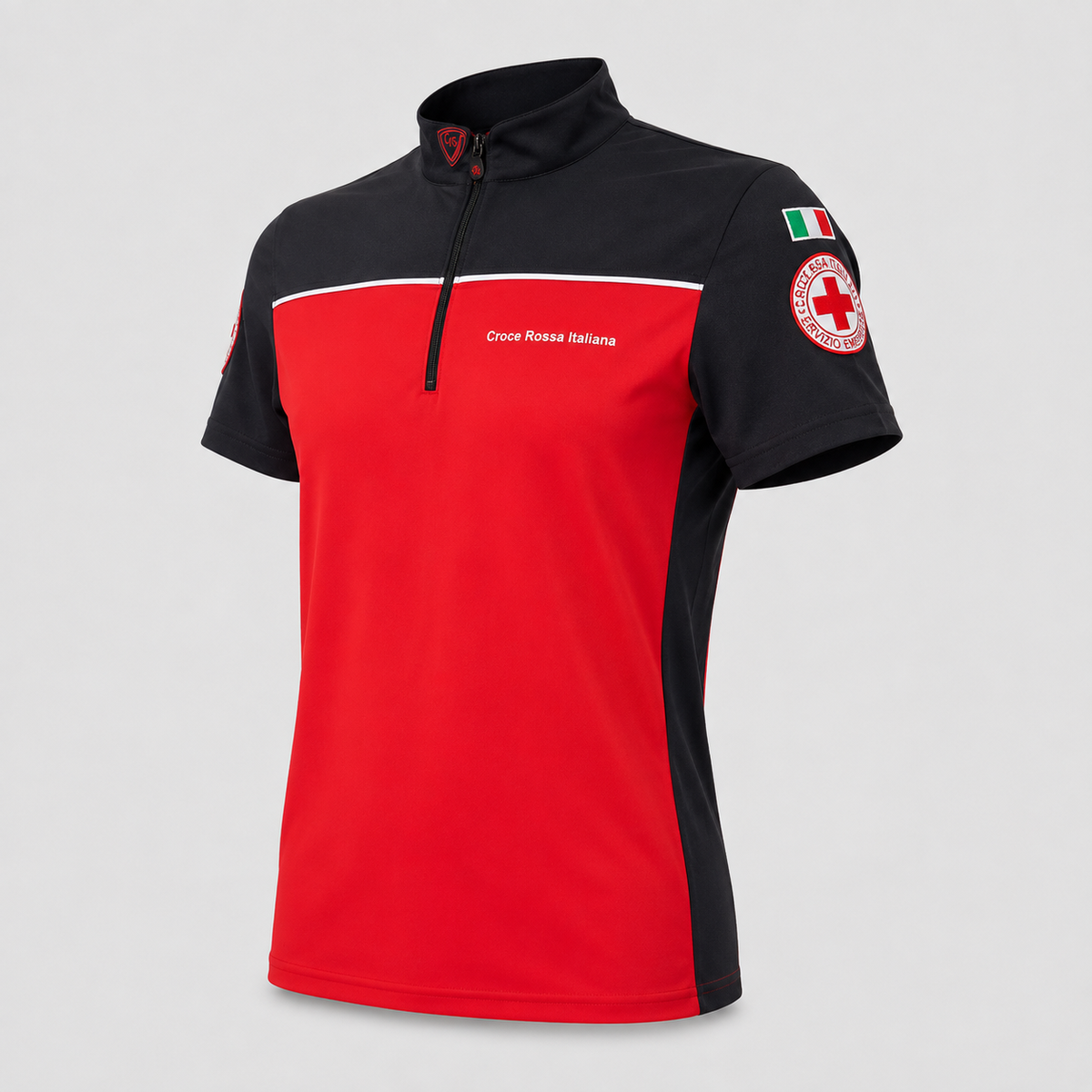Maglia tecnica SKIN Poliammide/Elastan Nero/Rosso