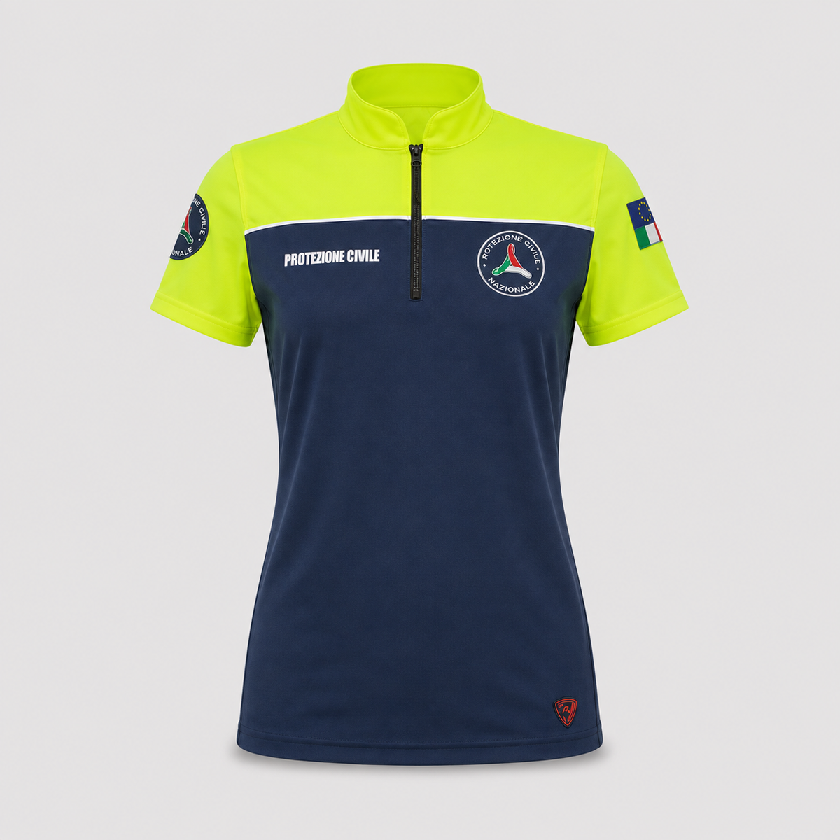 Maglia tecnica SKIN Poliammide/Elastan Blu Navy/Giallo Fluo