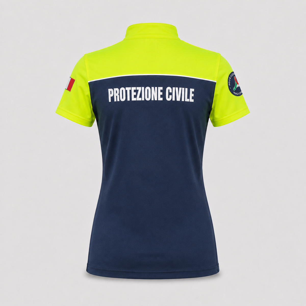 Maglia tecnica SKIN Poliammide/Elastan Blu Navy/Giallo Fluo