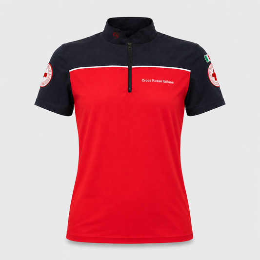 Maglia tecnica SKIN Poliammide/Elastan Nero/Rosso
