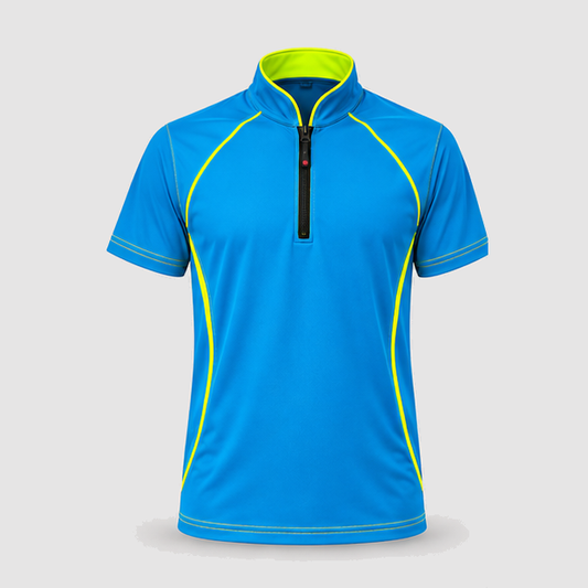 Polo Tecnica SPEED in Cotone Ciano