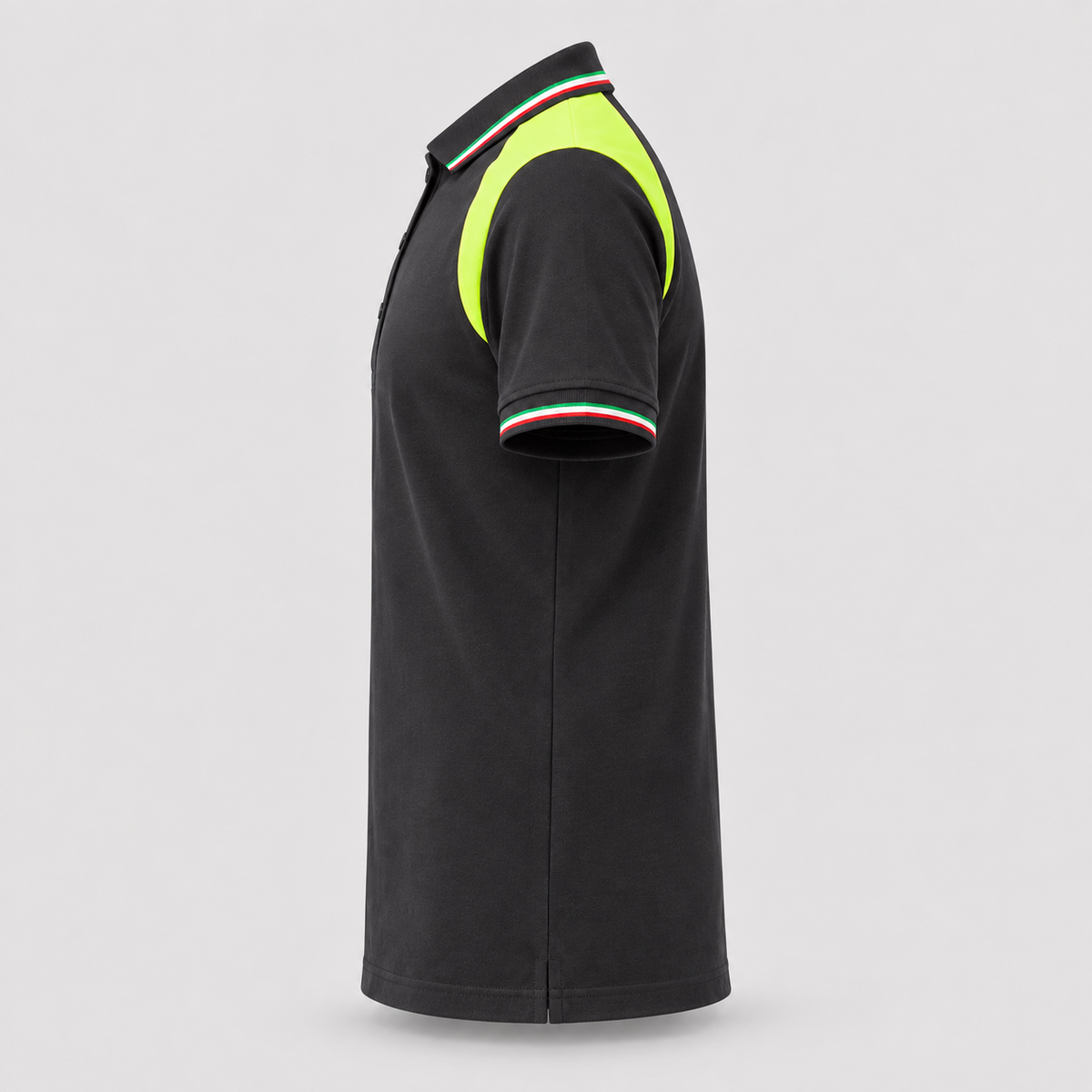 Polo art. TRIC16 Manica Corta Nero/Giallo Fluo