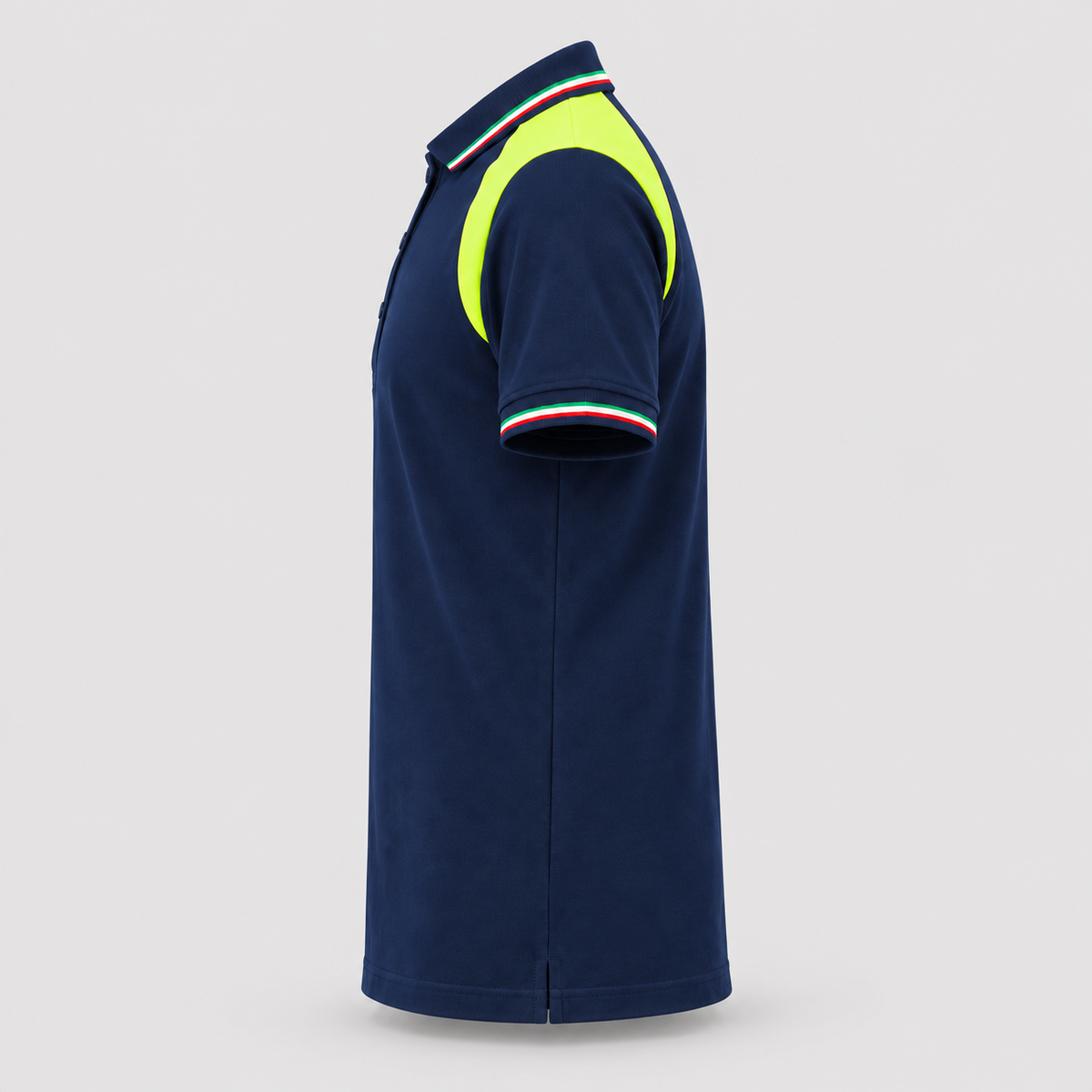 Polo art. TRIC16 Manica Corta Blu Navy/Giallo Fluo