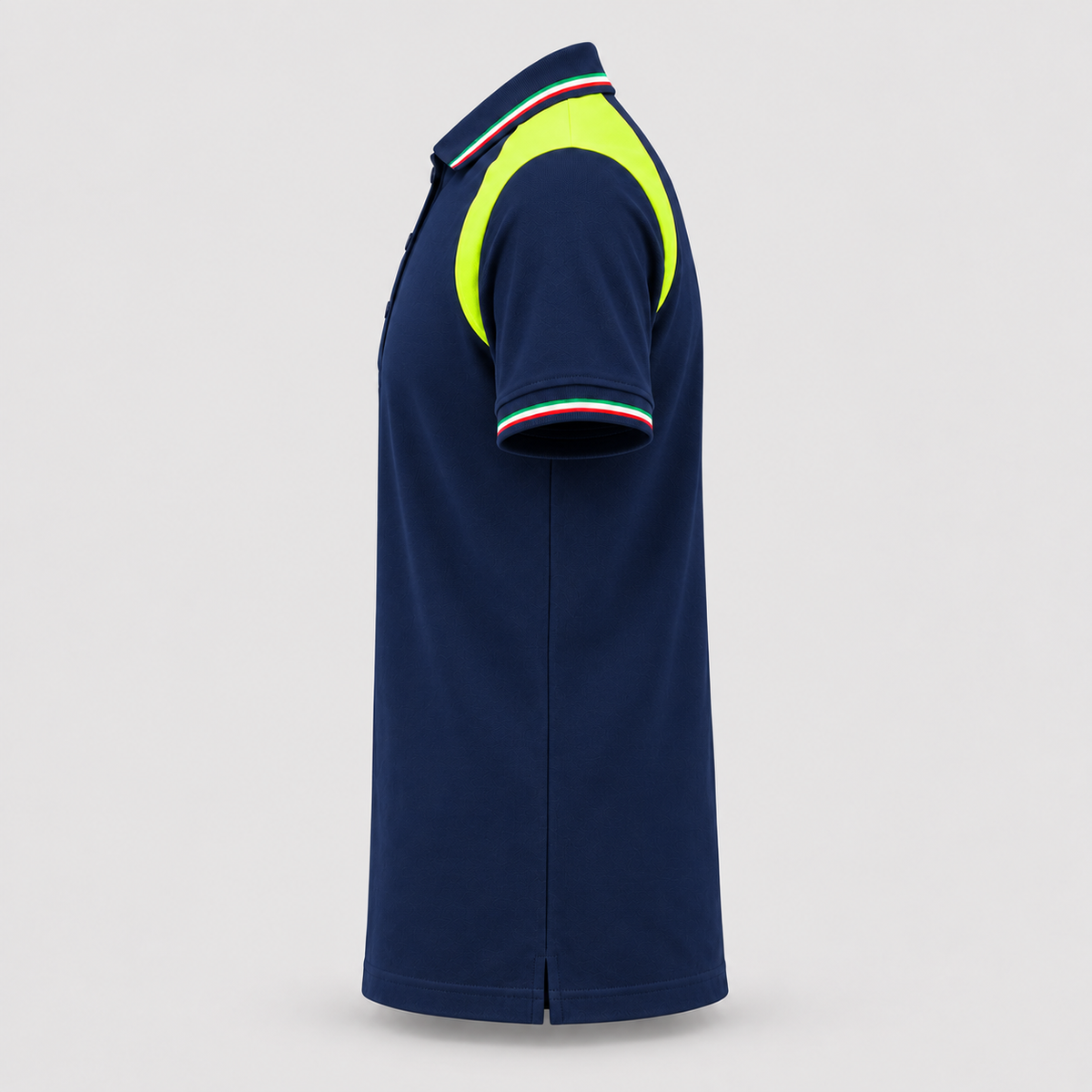 Polo art. TRIC16 Manica Corta Blu Navy/Giallo Fluo