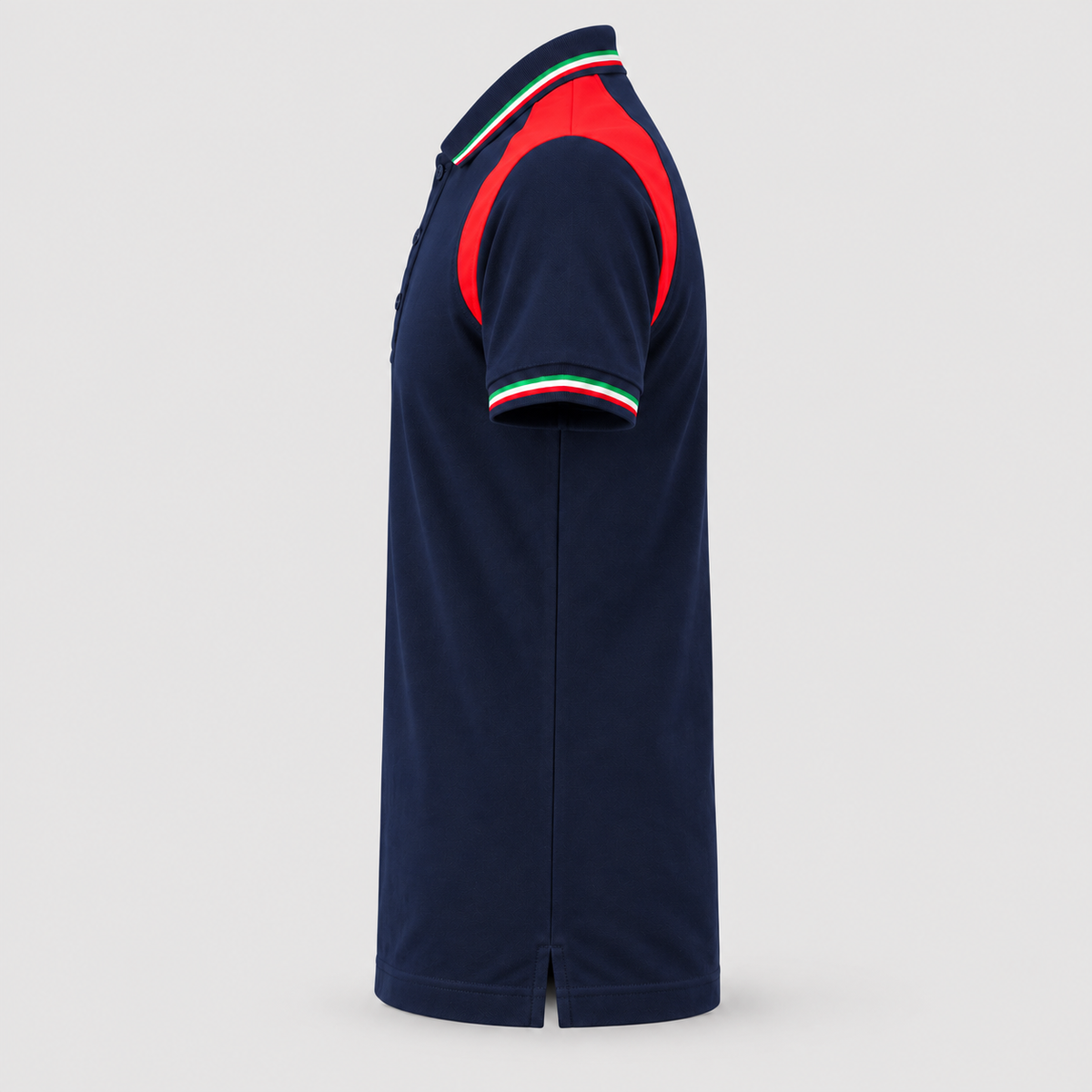 Polo art. TRIC16 Manica Corta Blu Navy / Rosso Fluo
