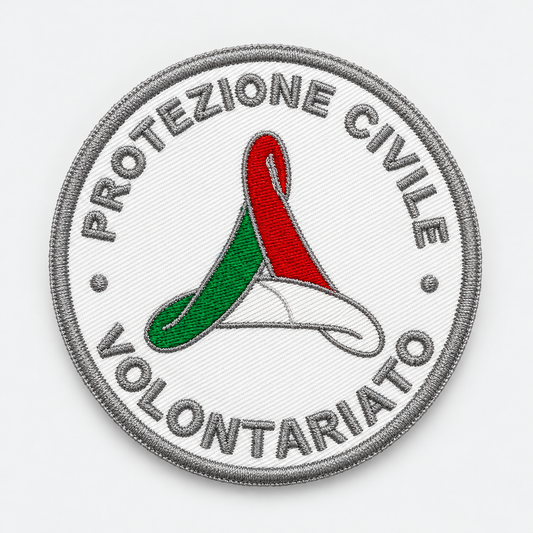Patch ricamata diametro 7,5 PC VOLONTARIATO