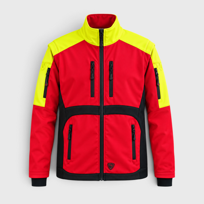 Giacca Softshell SOFTHELI26 Rosso Ban/Giallo Fluo