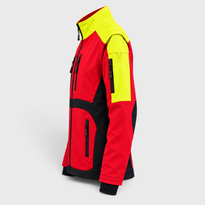 Giacca Softshell SOFTHELI26 Rosso Ban/Giallo Fluo