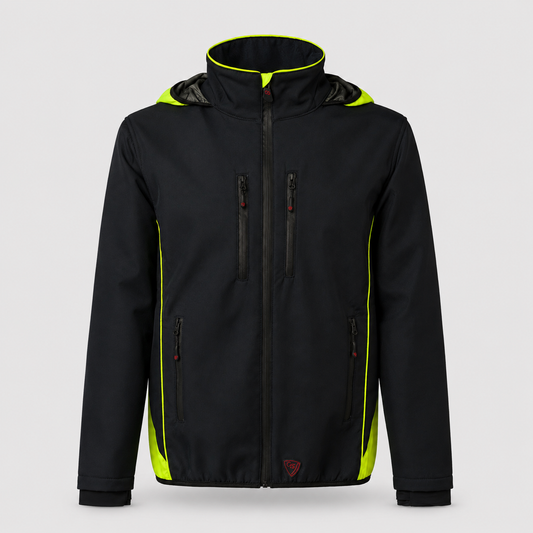 Giubbino Softshell JUPITER Blu Navy/Giallo Fluo