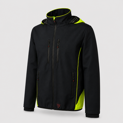 Giubbino Softshell JUPITER Blu Navy/Giallo Fluo