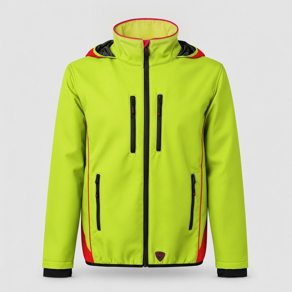 Giubbino Softshell JUPITER GIALLO FLUO/ROSSO