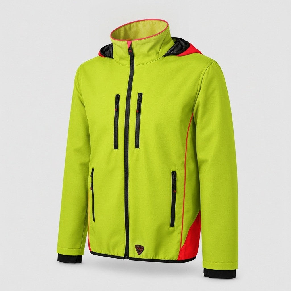 Giubbino Softshell JUPITER GIALLO FLUO/ROSSO