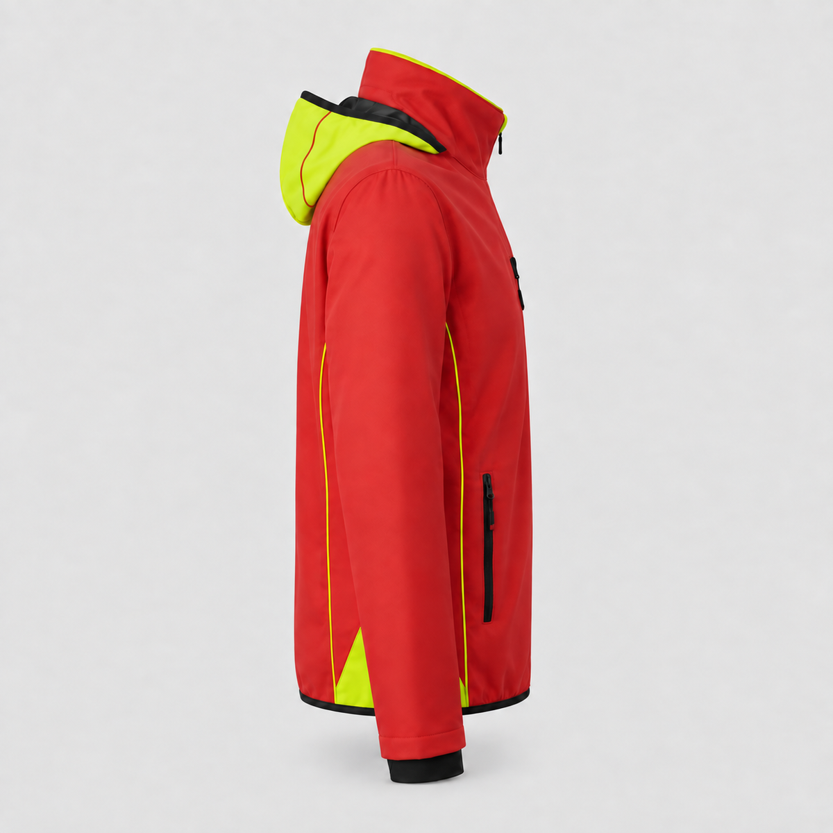 Giubbino Softshell JUPITER Rosso Fluo/Giallo Fluo