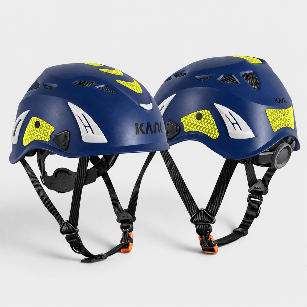 Elmetto SUPERPLASMA AQ HIVIZ Kask EN397-12492 Blu Navy/Giallo Fluo