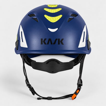 Elmetto SUPERPLASMA AQ HIVIZ Kask EN397-12492 Blu Navy/Giallo Fluo
