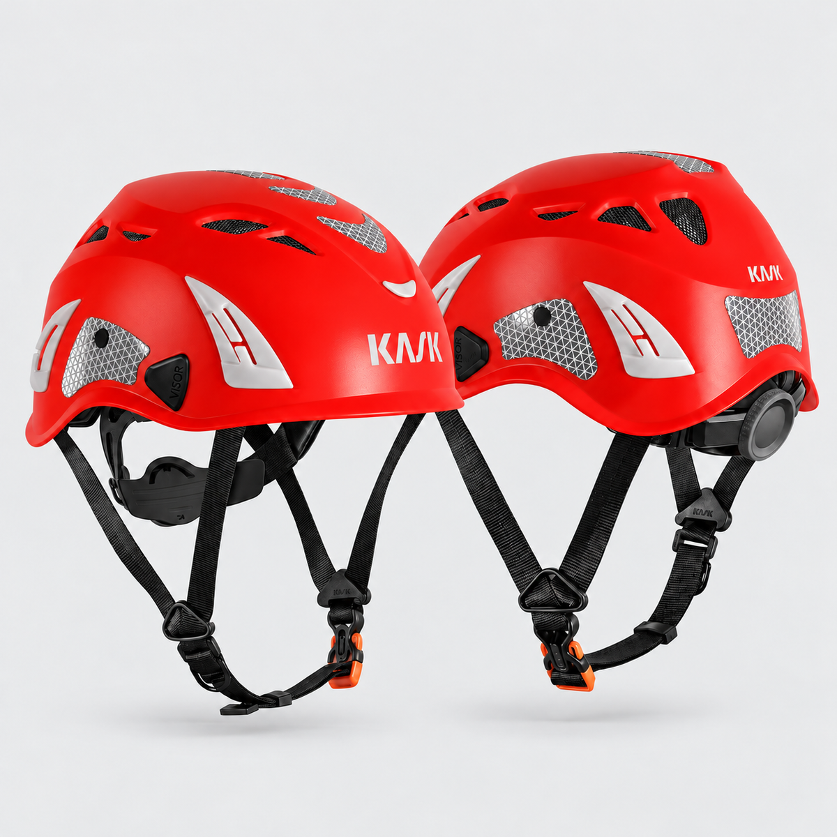 Elmetto SUPERPLASMA AQ HIVIZ Kask EN397-12492 Rosso Fluo