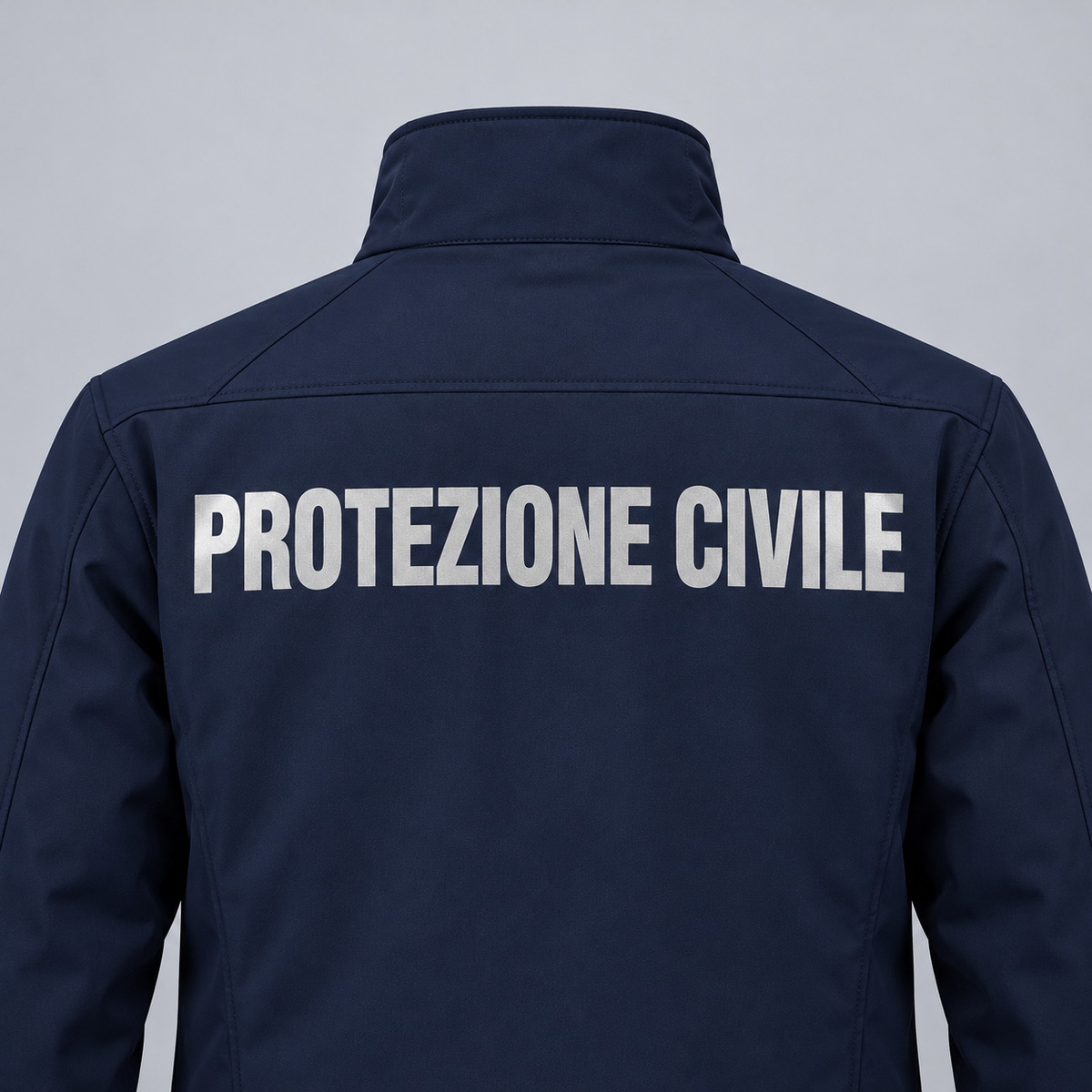 Trasfert stampa su DORSO "PROTEZIONE CIVILE" Rifrangente Grigio