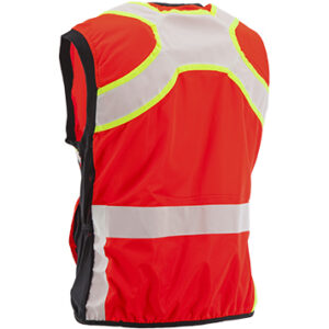 BROLEO Gilet Ad Alta Visibilità, Gilet Di Sicurezza Riflettente Multiuso Confortevole Rete Traspirante Rossa Con Fluoresceina Per Cantieri Stradali (S - Foto 7